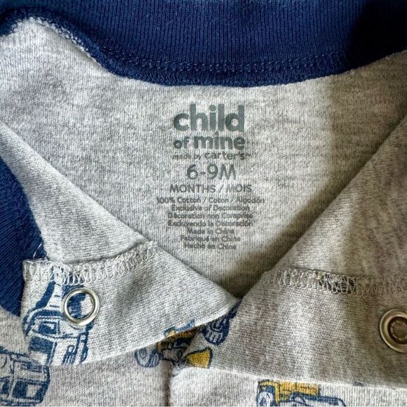4/$10 - Child of Mine by Carter’s Construction Snap-Up Footie - Picture 4 of 5